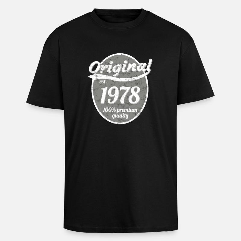 1978 - Unisex Oversized Heavyweight T-shirt - black