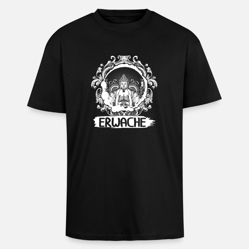 Erwache - Oversized Heavyweight Unisex T-Shirt - Schwarz