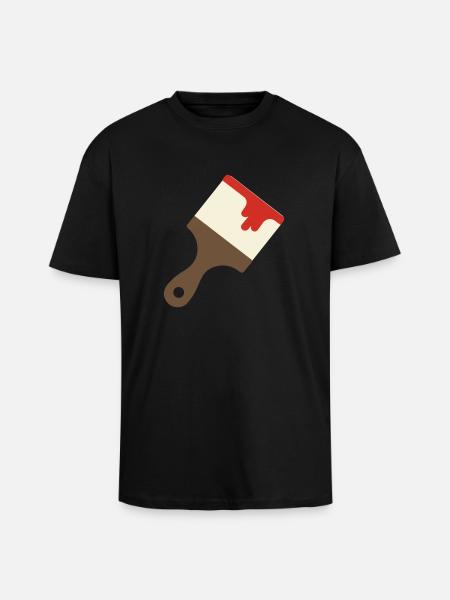 Paintbrush - Unisex Oversized Heavyweight T-shirt - black