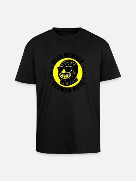 Clan Member Gangsters - Unisex Oversized Heavyweight T-shirt - black