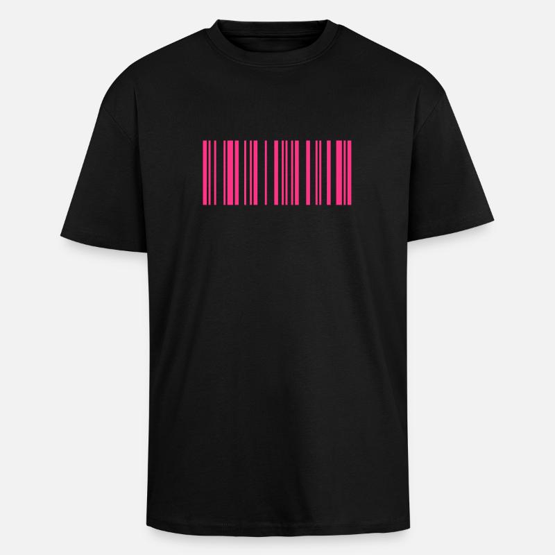 Barcode Maja - Oversized Heavyweight Unisex T-Shirt - Schwarz
