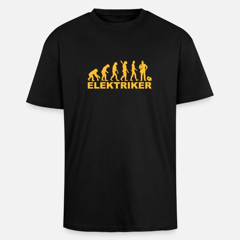Elektriker - Oversized Heavyweight Unisex T-Shirt - Schwarz