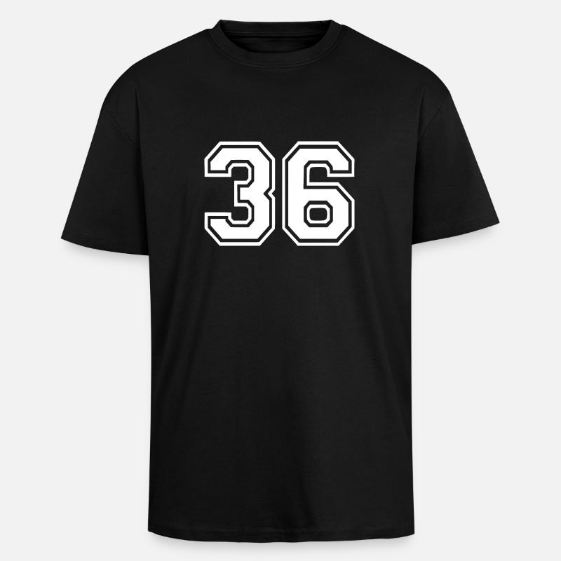 36 - T-shirt unisexe oversize épais - noir