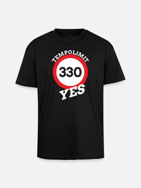 Speed limit, speed limit highway - Unisex Oversized Heavyweight T-shirt - black