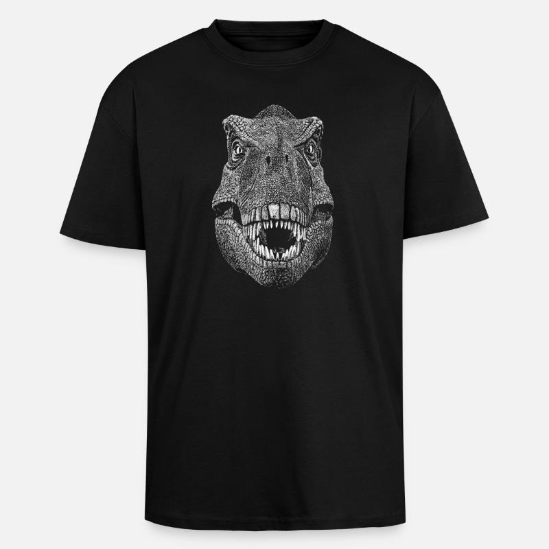 Dinosaurier - Oversized Heavyweight Unisex T-Shirt - Schwarz