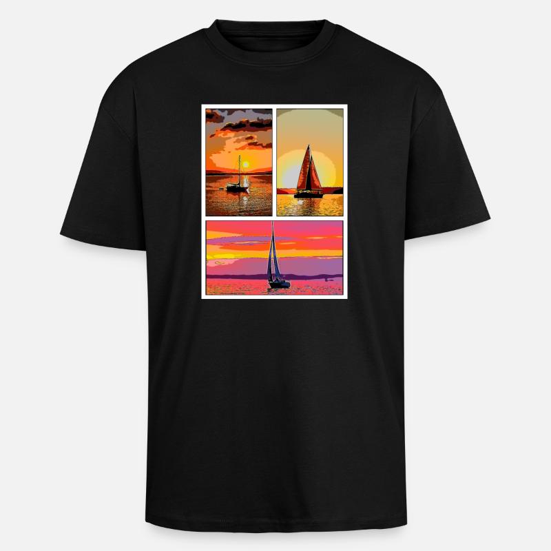 Schleier - Oversized Heavyweight Unisex T-Shirt - Schwarz