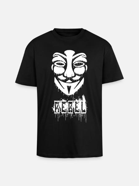 Anonymous graffiti - Unisex Oversized Heavyweight T-shirt - black