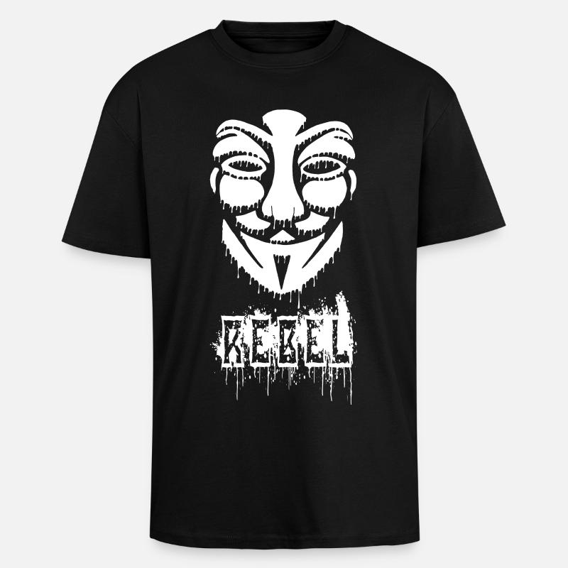 Anonymous graffiti - Unisex Oversized Heavyweight T-shirt - black