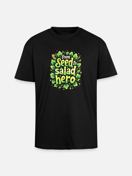 VOM SAMEN ZUM SALATHELDEN - Oversized Heavyweight Unisex T-Shirt - Schwarz