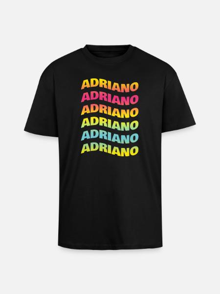 Adriano t-shirt wave effect t-shirt - Unisex Oversized Heavyweight T-shirt - black