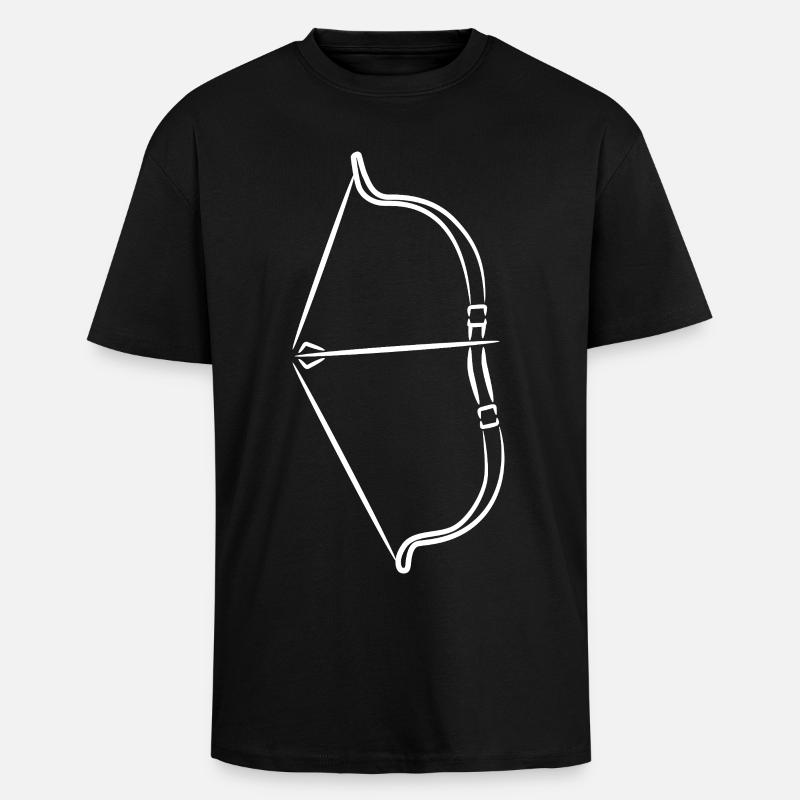 Arc et flèches - T-shirt unisexe oversize épais - noir