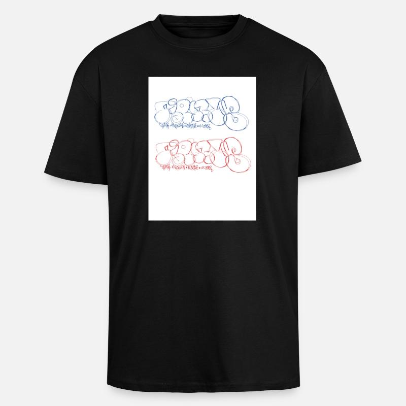 Paris Bubble Paris Throw-up Paris Graffiti - Oversized Heavyweight Unisex T-Shirt - Schwarz