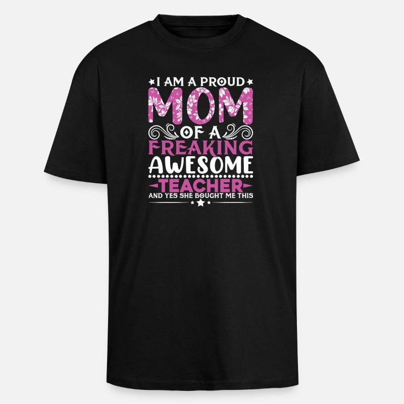 Stolze Lehrerinnen Botschaft  - Oversized Heavyweight Unisex T-Shirt - Schwarz