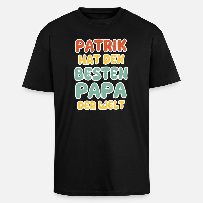 Patrick - T-shirt unisexe oversize épais - noir