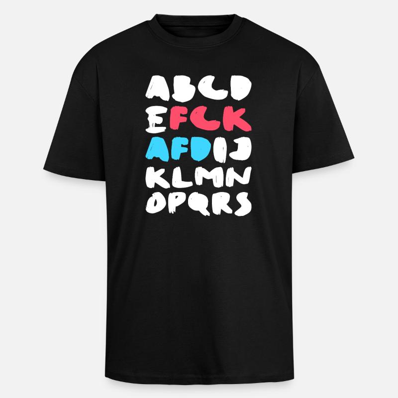 FCK AFD | Conception d’une déclaration politique - T-shirt unisexe oversize épais - noir