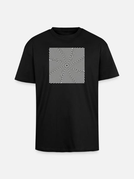 Starburst optisches Labyrinth - Oversized Heavyweight Unisex T-Shirt - Schwarz