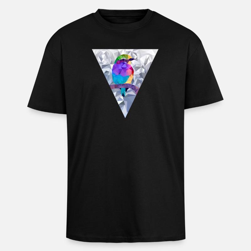 farbenfrohes - Oversized Heavyweight Unisex T-Shirt - Schwarz