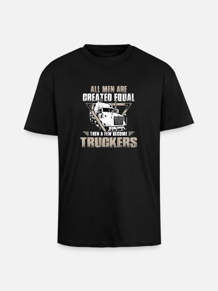 LKW Fahrer Geschenk - Oversized Heavyweight Unisex T-Shirt - Schwarz