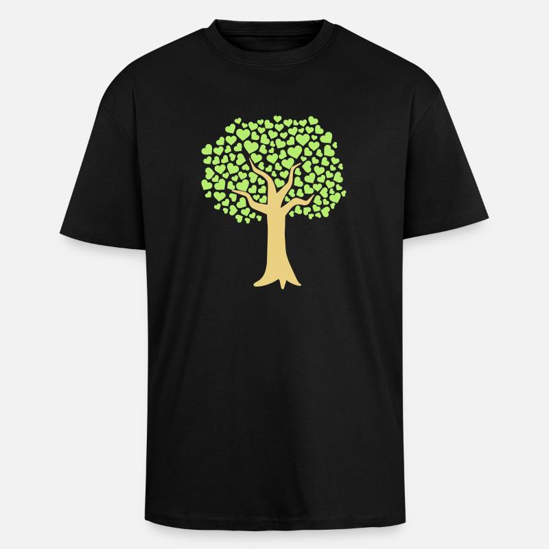 Tree - Unisex Oversized Heavyweight T-shirt - black