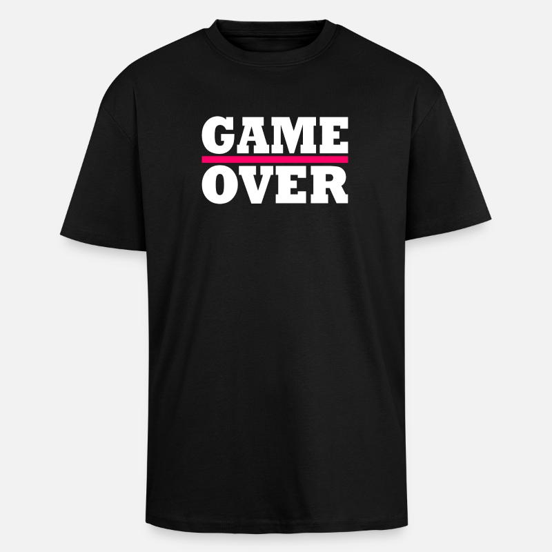 Game over - Unisex Oversized Heavyweight T-shirt - black