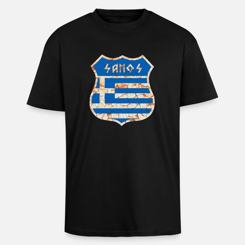 Samos - Unisex Oversized Heavyweight T-shirt - black