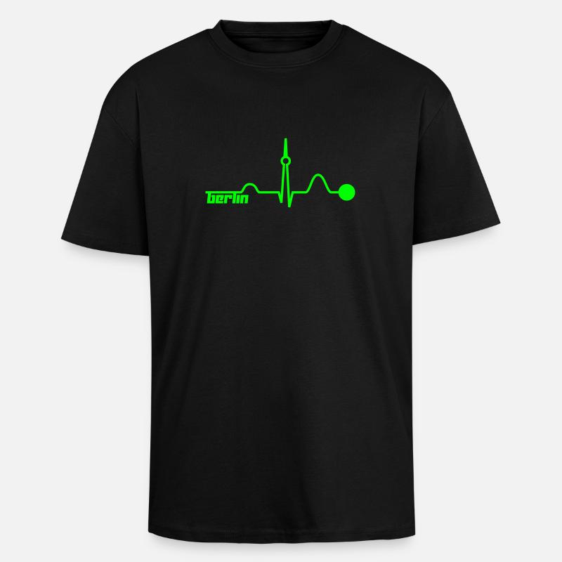 Berlin 6 (Vector) - Oversized Heavyweight Unisex T-Shirt - Schwarz