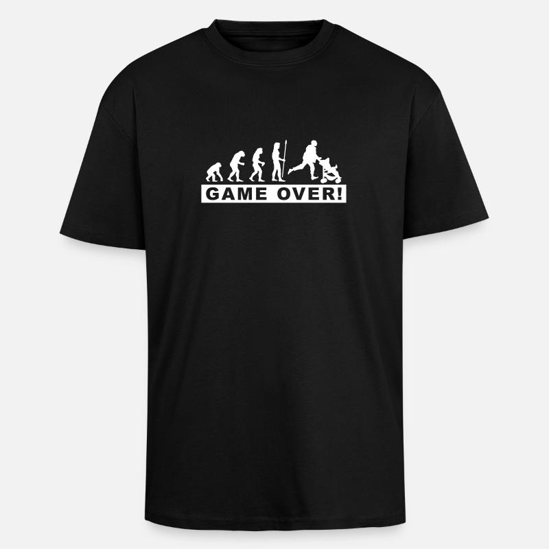 evolution_papa2 - T-shirt unisexe oversize épais - noir