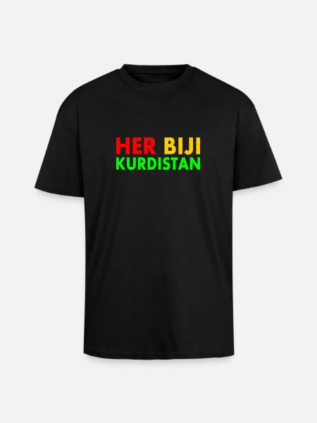 Her biji Kurdistan - Unisex Oversized Heavyweight T-shirt - black