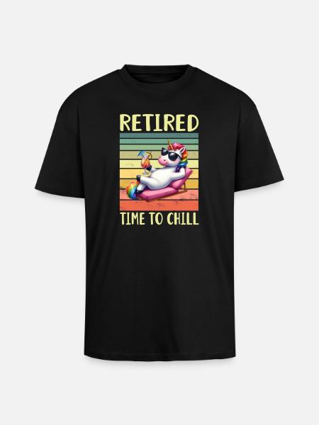 Retraité Retraité - T-shirt unisexe oversize épais - noir
