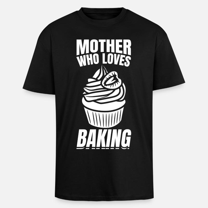 Bäcker Mama - Oversized Heavyweight Unisex T-Shirt - Schwarz