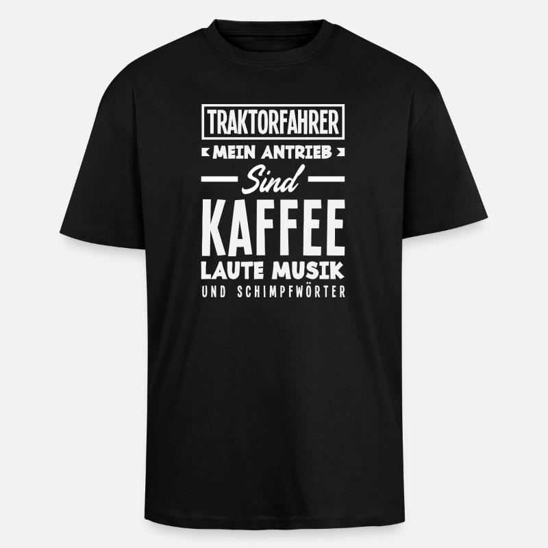 Lustiges Traktorfahrer Geschenk - Oversized Heavyweight Unisex T-Shirt - Schwarz