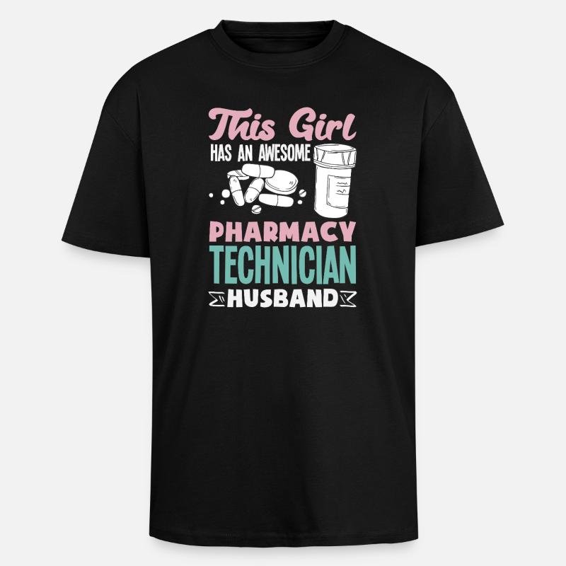 Pharmacist Pharmaceutical Technical - Unisex Oversized Heavyweight T-shirt - black