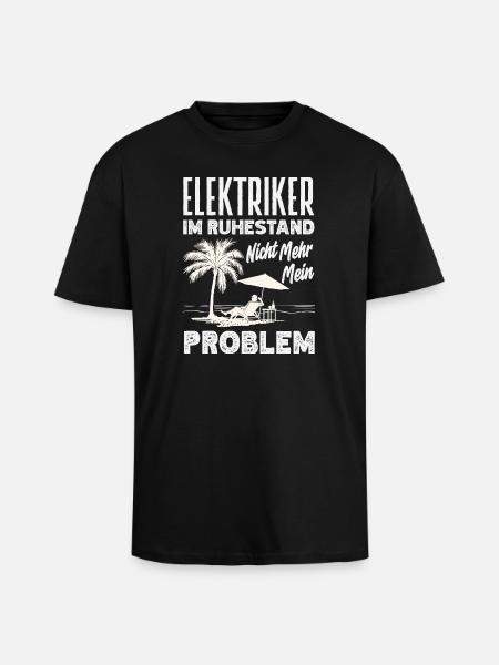 Elektriker Im Ruhestand - Oversized Heavyweight Unisex T-Shirt - Schwarz