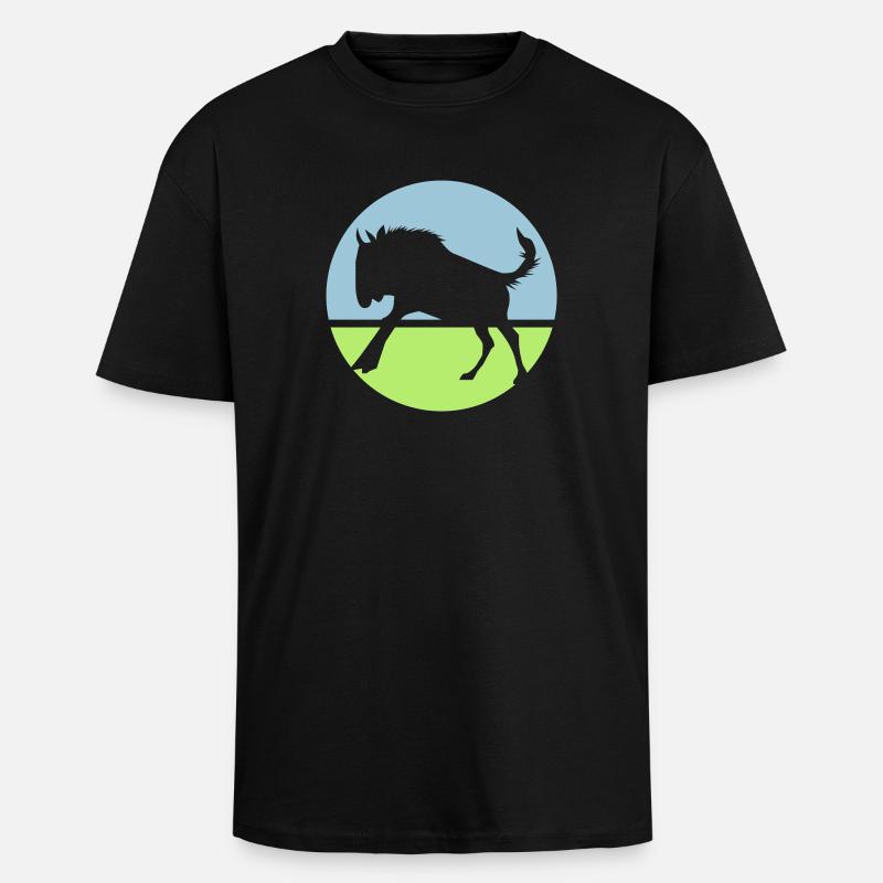 Gnu - Oversized Heavyweight Unisex T-Shirt - Schwarz