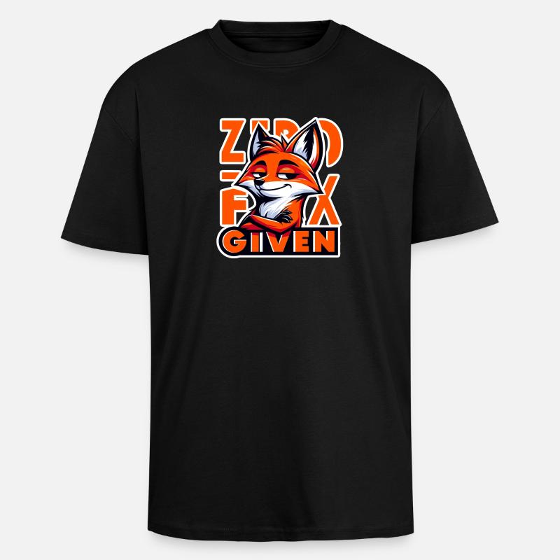 Zero Given - Fuchs Illustration - Oversized Heavyweight Unisex T-Shirt - Schwarz