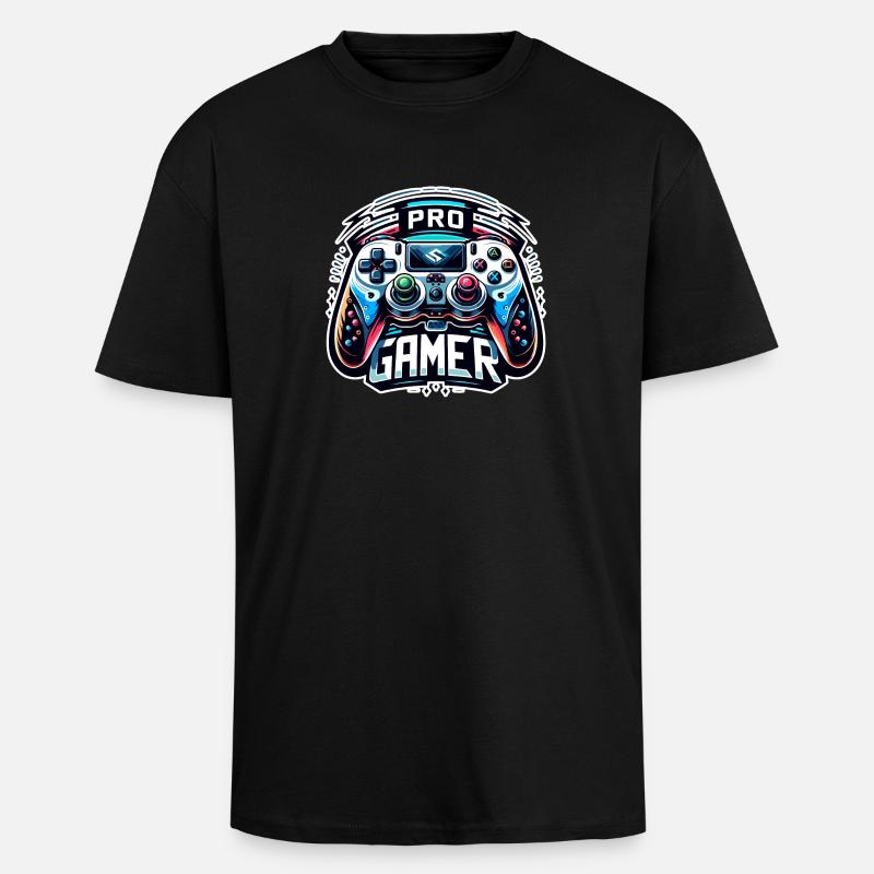 Pro Gamer - Controller Illustration - Unisex Oversized Heavyweight T-shirt - black