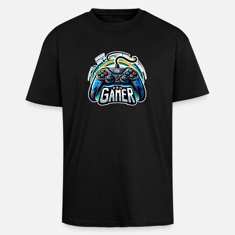 Pro Gamer - Controller Illustration - Unisex Oversized Heavyweight T-shirt - black
