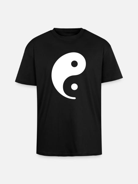 YIN & YANG - just 01 - Unisex Oversized Heavyweight T-shirt - black