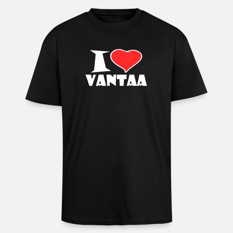 Vantaa - T-shirt unisexe oversize épais - noir