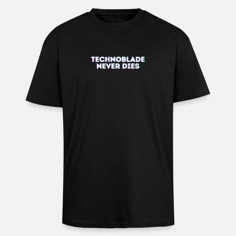 Technoblade ne meurt jamais - T-shirt unisexe oversize épais - noir