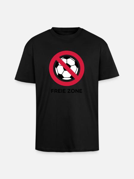 Anti Fussball - Oversized Heavyweight Unisex T-Shirt - Schwarz