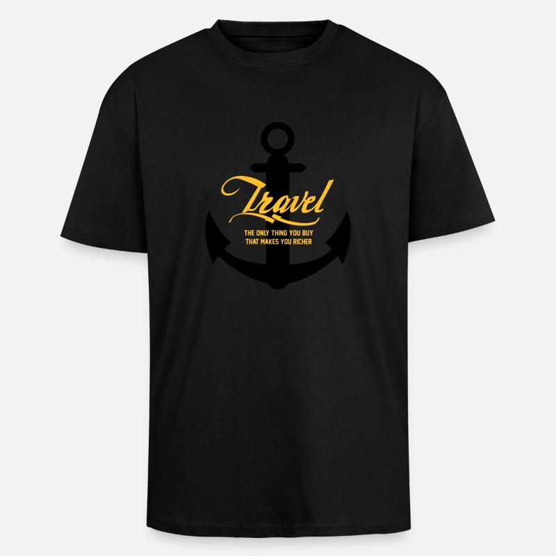 VOYAGE D'ANCRAGE - T-shirt unisexe oversize épais - noir