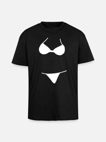 Bikini logo - Unisex Oversized Heavyweight T-shirt - black