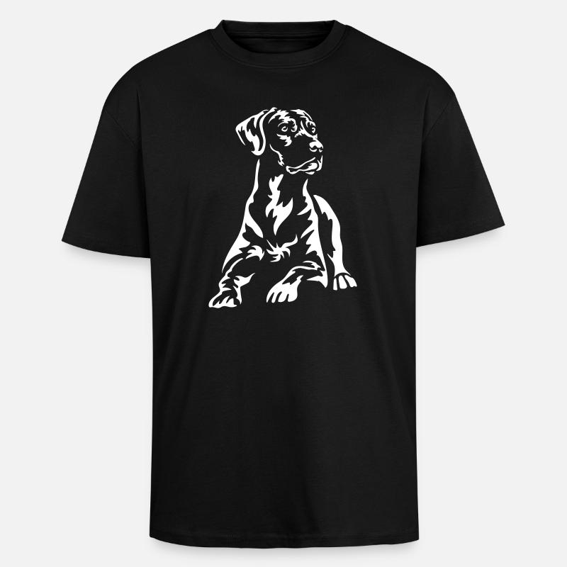 Rhodesian Ridgeback « Black Edition » - T-shirt unisexe oversize épais - noir