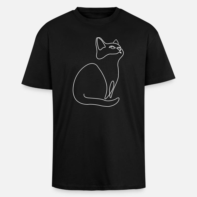 Kitten Cat Cat - Unisex Oversized Heavyweight T-shirt - black