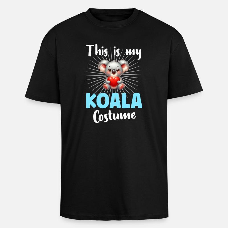 Koala Koalabär - Oversized Heavyweight Unisex T-Shirt - Schwarz
