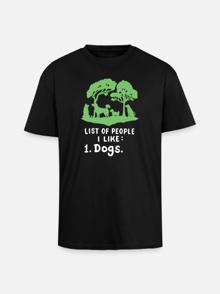 Hundeliebhaber Hundebesitzer - Oversized Heavyweight Unisex T-Shirt - Schwarz