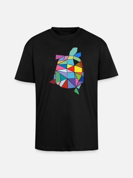 Schildkröte bunt - Oversized Heavyweight Unisex T-Shirt - Schwarz