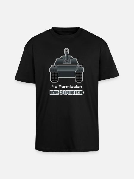 Tank Army - Military SymbolTee - Unisex Oversized Heavyweight T-shirt - black