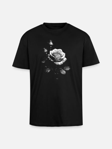 Roses - Unisex Oversized Heavyweight T-shirt - black